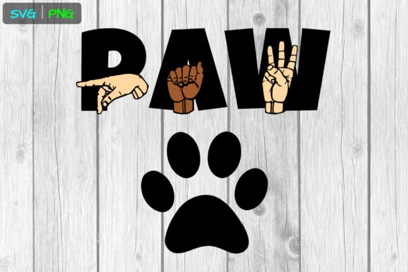 ASL SVG Paw Dog Print Sign Language SVGs