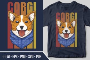 Corgi Dog Bandana Illustration
