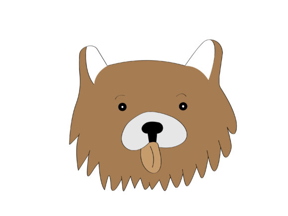 Cute Dog Face Illustration - 02