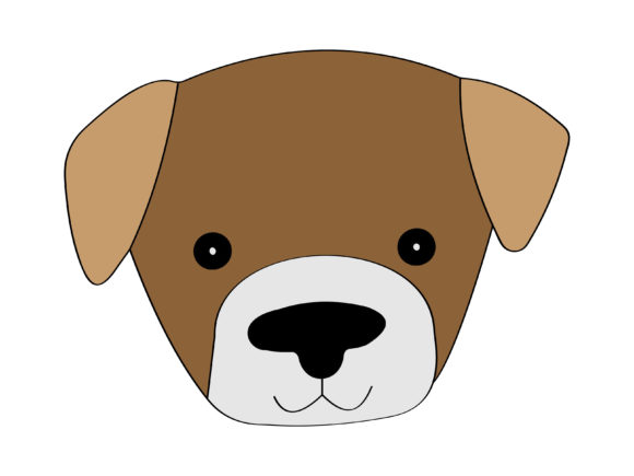 Cute Dog Face Illustration - 03