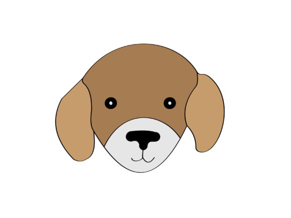 Cute Dog Face Illustration - 05