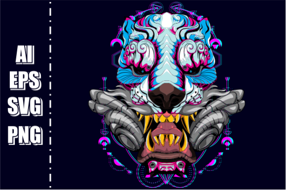 Tiger Dog Head